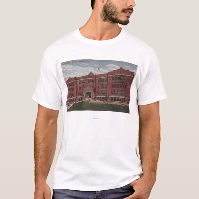 Camiseta Seattle, High School secundaria de WALincoln (Anverso)