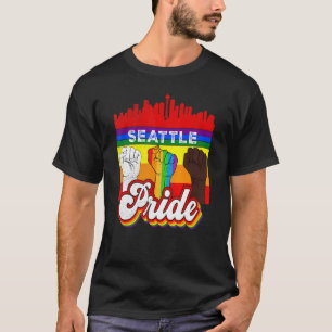 Camiseta Seattle Orgullo Arcoiris Bandera del Orgullo Gay L