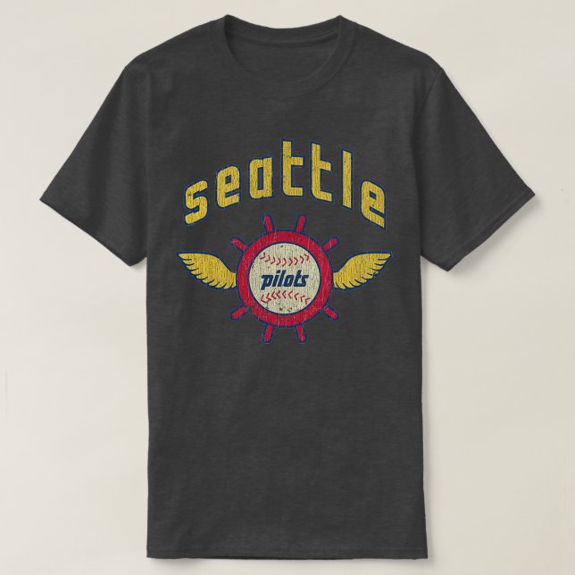 Camiseta Seattle Pilots Baseball Vintage (Diseño del anverso)