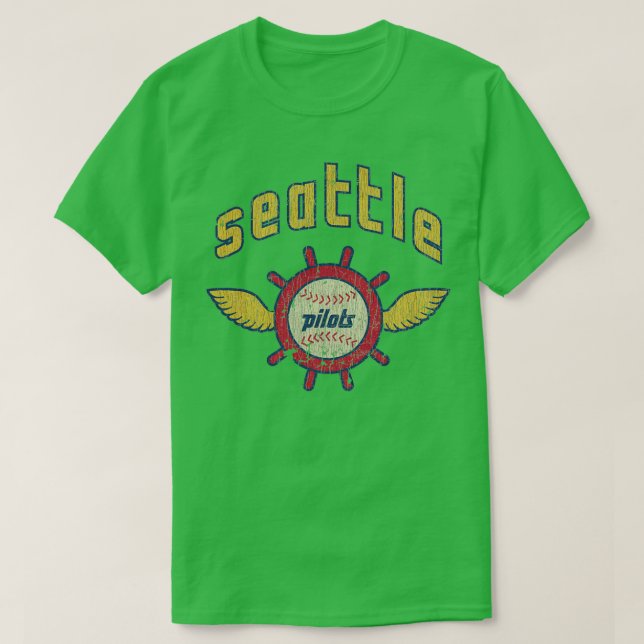 Camiseta Seattle Pilots Vintage TShirtTShirt (Diseño del anverso)