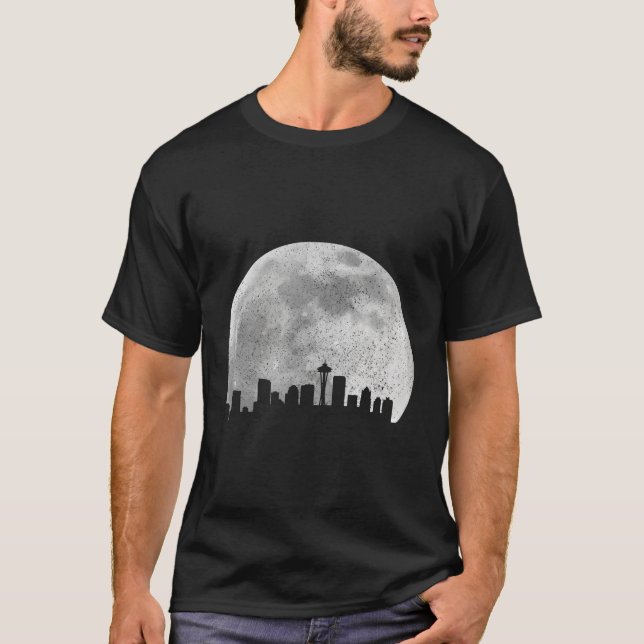 Camiseta Seattle Skyline Moon Pride Seattle (Anverso)
