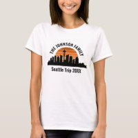 Seattle Skyline Sunset Personalizado Vacation Wome