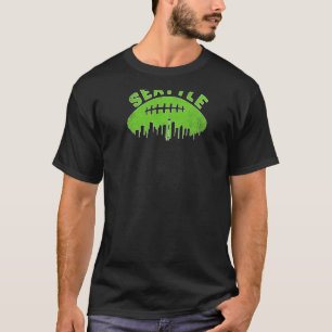 Camiseta Seattle Washington Cityscape Retro Football