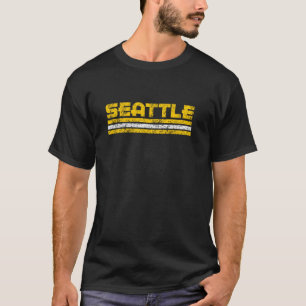 Camiseta Seattle Washington Retro Vintage Weathert T Shirt