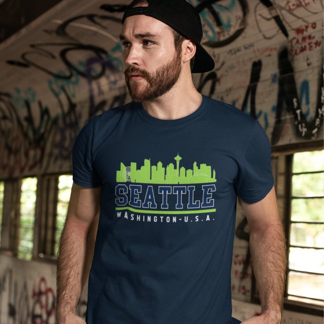 Camiseta Seattle Washington Skyline City (Subido por el creador)