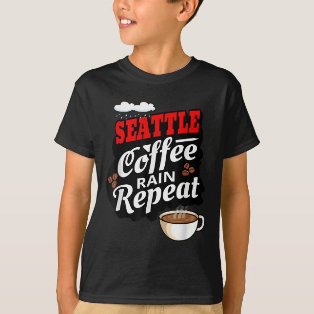 Camiseta Seattle Washington State Coffer Drinker Rain (Anverso)