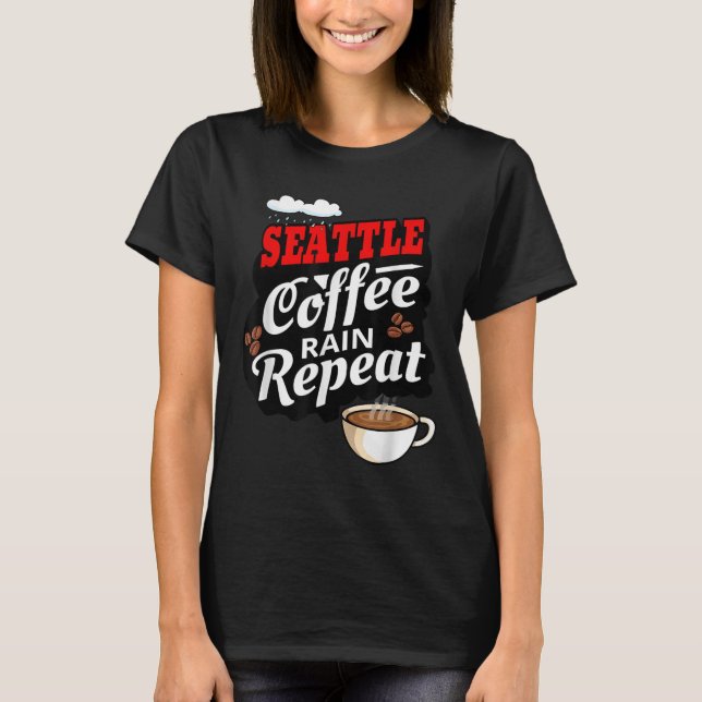 Camiseta Seattle Washington State Coffer Drinker Rain (Anverso)