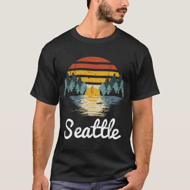 Camiseta Seattle Washington Sunset (Anverso)