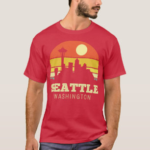 Camiseta Seattle Washington Vintage Sunset