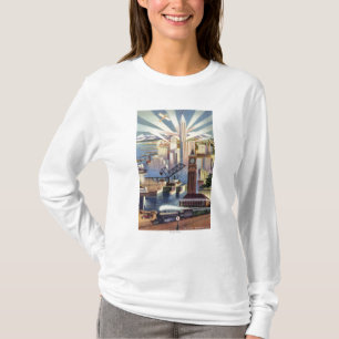 Camiseta Seattle, Washington - vista del centro de la