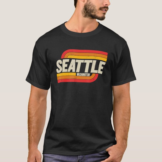 Camiseta Seattle Washington Wa City Vintage (Anverso)
