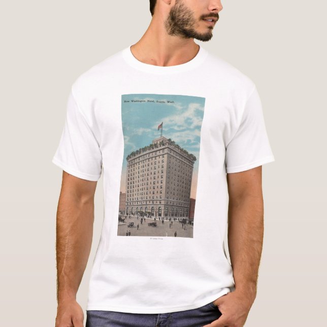 Camiseta Seattle, WAView del hotel de Washington (Anverso)