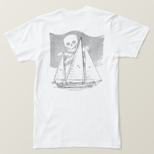 Camiseta SeaWolf con bandera pirata apagada