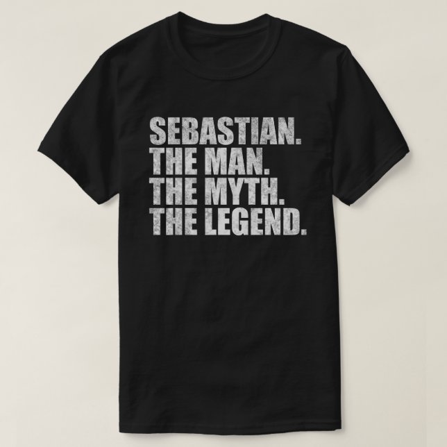 Camiseta Sebastian The Man The Myth The Legend (Diseño del anverso)