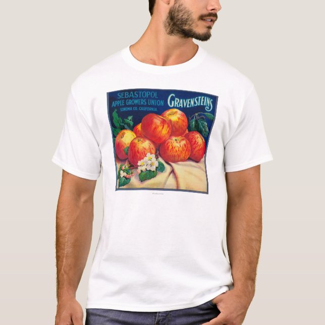 Camiseta Sebastopol Gravensteins Apple LabelSonoma, CA (Anverso)