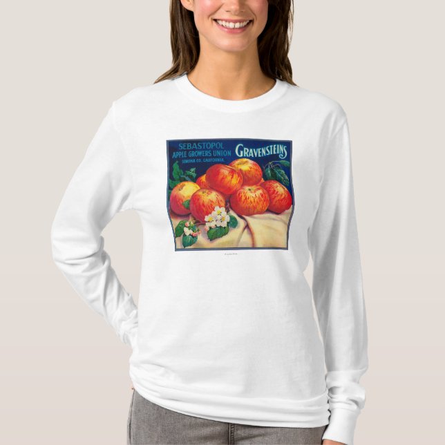 Camiseta Sebastopol Gravensteins Apple LabelSonoma, CA (Anverso)