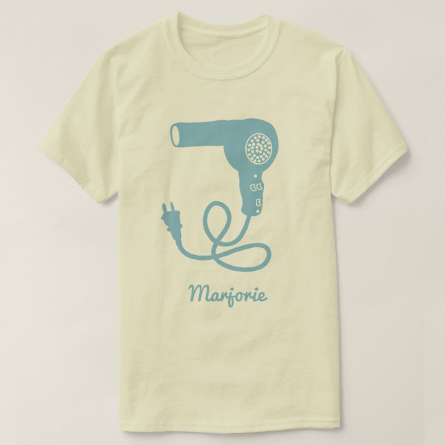 Camiseta Secador de abono retro azul personalizado (Diseño del anverso)