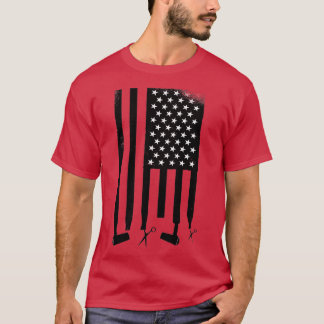 Camiseta Secador de pelo de las tijeras de pelo de la bande