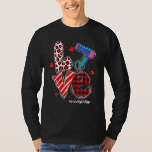 Camiseta Secador de pelo del corazón del amor estilista de