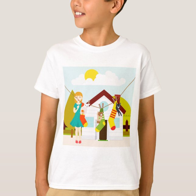 Camiseta Secando gatos (Anverso)