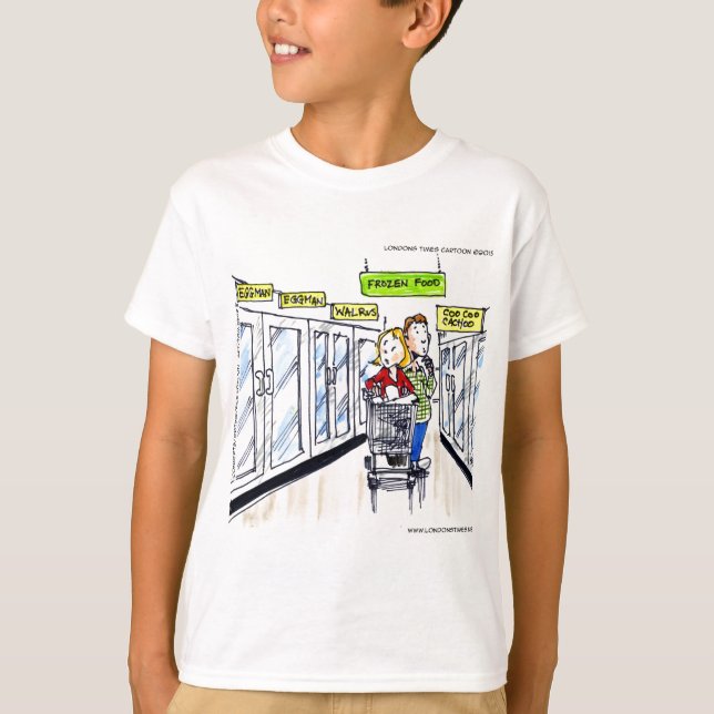 Camiseta Sección de Comida Congelada de Morsa Divertida (Anverso)