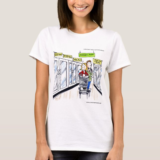 Camiseta Sección de Comida Congelada de Morsa Divertido (Anverso)