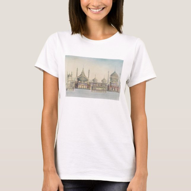 Camiseta Sección longitudinal (L a R) Órgano, sala de músic (Anverso)