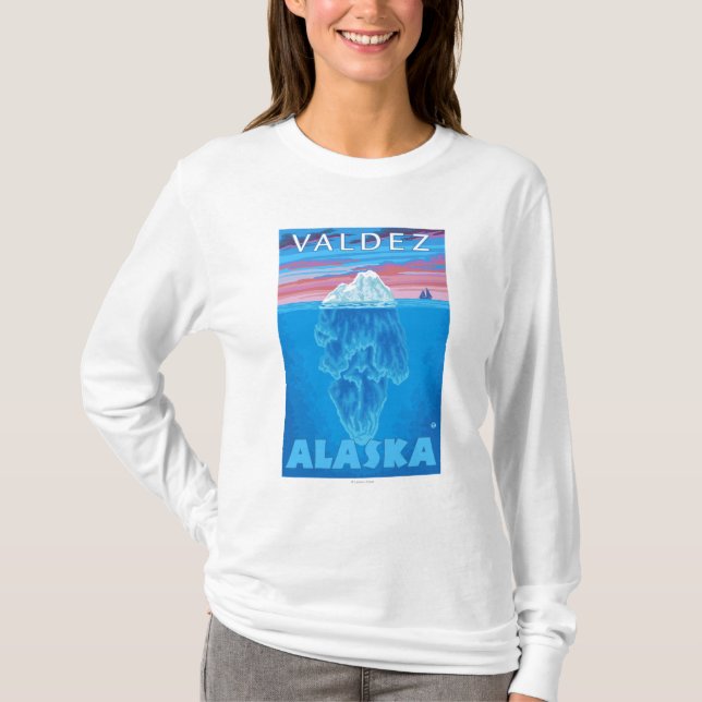 Camiseta Sección representativa del iceberg - Valdez, (Anverso)