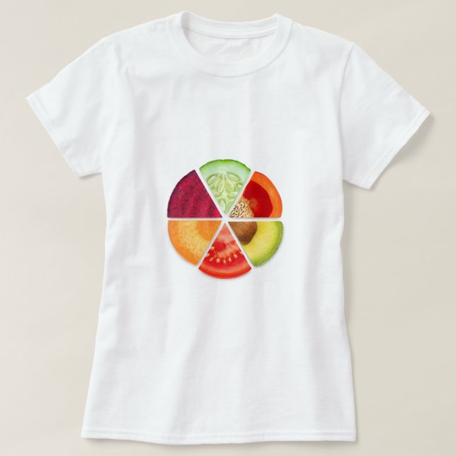 Camiseta Secciones vegetales (Diseño del anverso)