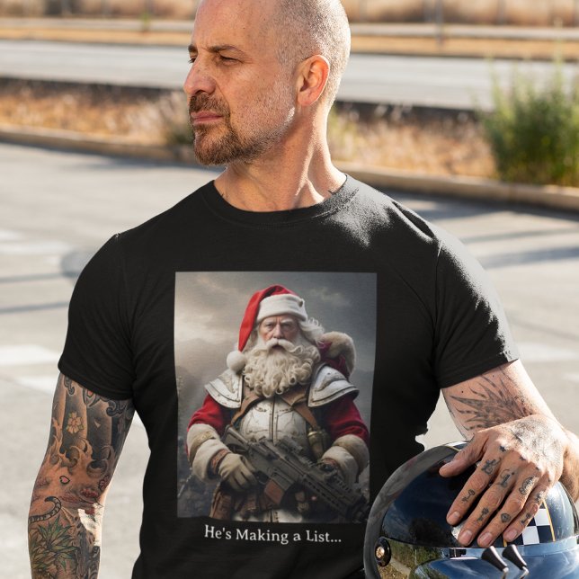 Camiseta Second Amendment Santa Gun Rights Naughty List (Subido por el creador)