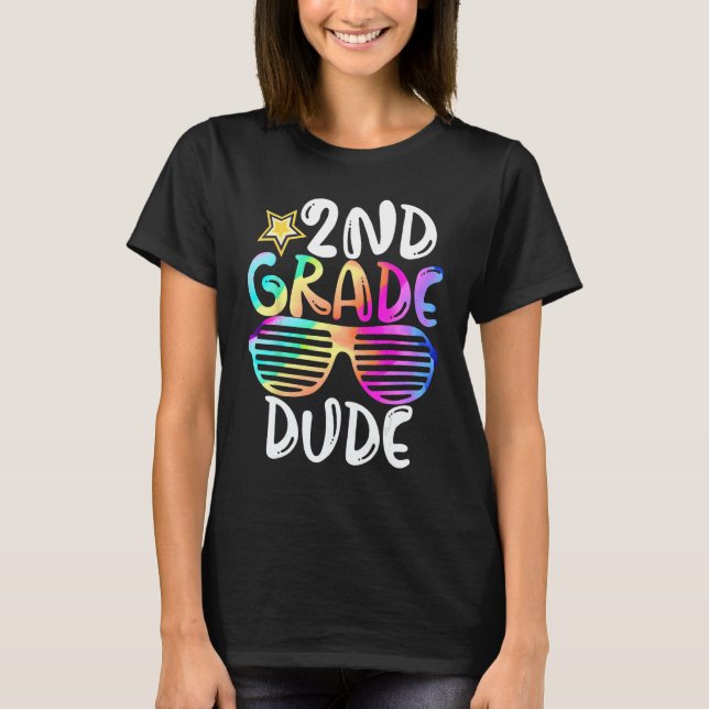 Camiseta Second Grade Dude 2nd Grade Teachers Students Back (Anverso)