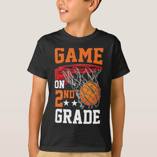 Camiseta Second Grade Game On Sketll Ck To School 2nd Grade (Anverso)
