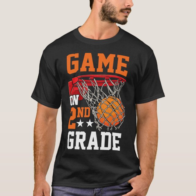 Camiseta Second Grade Game On Sketll Ck To School 2nd Grade (Anverso)