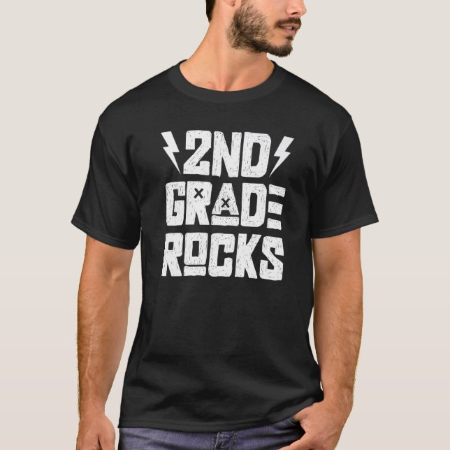 Camiseta Second Grade Rocks 2nd Grade Back to school Teache (Anverso)