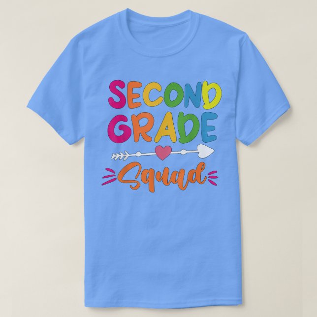 Camiseta Second Grade Squad 2nd Grade Teacher Student Back  (Diseño del anverso)