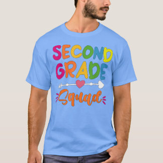 Camiseta Second Grade Squad 2nd Grade Teacher Student Back 