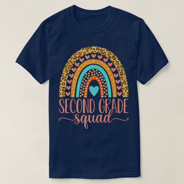 Camiseta Second Grade Squad Team 2nd Grade Teacher Back To  (Diseño del anverso)