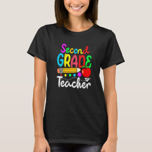 Camiseta Second Grade Teacher Cute Back To School First Day