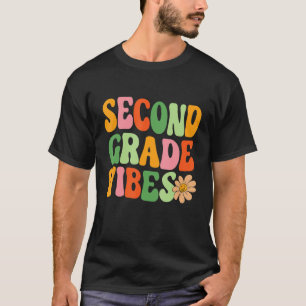 Camiseta Second Grade Vibes Back To School Retro 2nd Grade