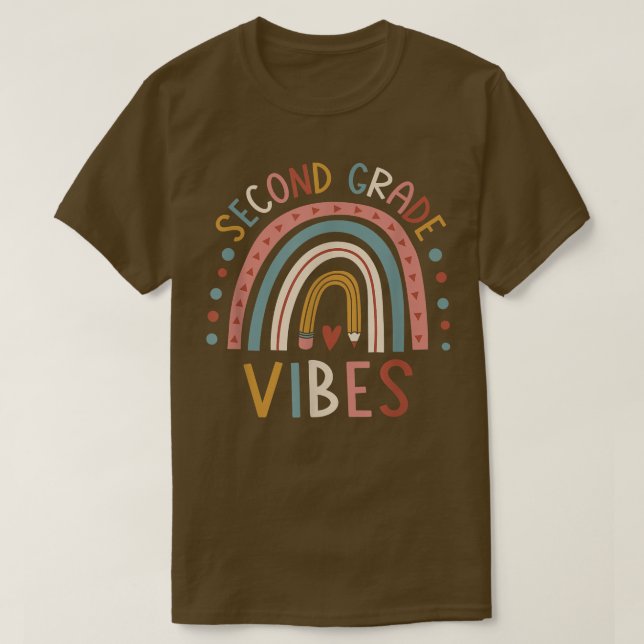 Camiseta Second Grade Vibes Back To School Student Teacher  (Diseño del anverso)