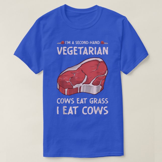 Camiseta Secondhand Vegetarian Funny BBQ Grilling  1272 (Diseño del anverso)