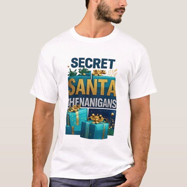 Camiseta Secret Santa Shenanigans: The Ultimate Gift Exchan (Anverso)