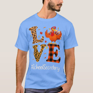 Camiseta Secretario de escuela ama al leopardo de acción de