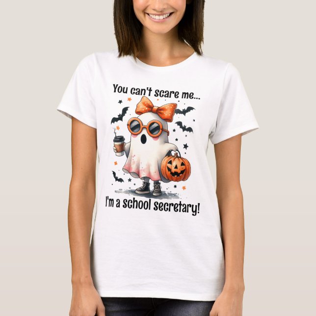 Camiseta Secretario de escuela personalizado Fantasma de Ha (Anverso)