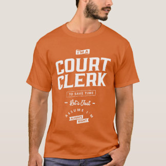 Camiseta Secretario de la Corte divertido título del trabaj