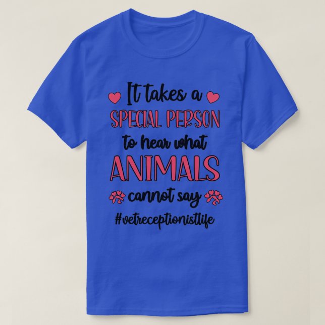 Camiseta Secretario de recepción de veterinaria (Diseño del anverso)