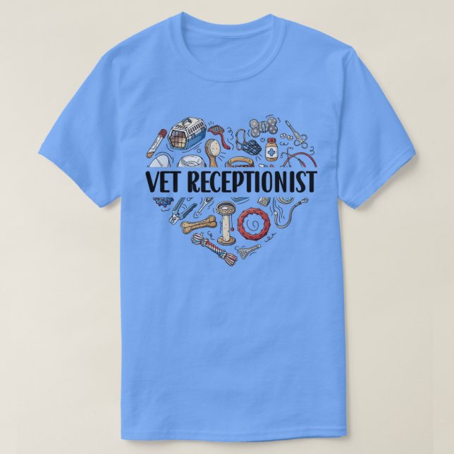 Camiseta Secretario de recepción de veterinaria (Diseño del anverso)