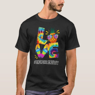 Camiseta Secretario de secundaria Love Pineapple Summer Tie