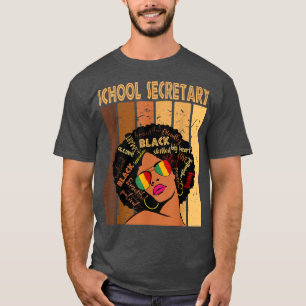 Camiseta Secretario escolar Afro-Afroamericano Black Histo