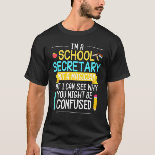 Camiseta Secretario Escolar, No Estudiante Mago De Maestros